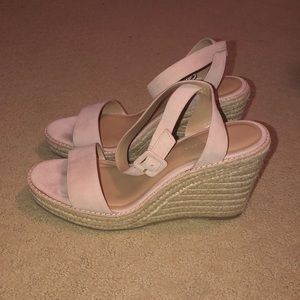 Banana Republic Blush Suede Wedge